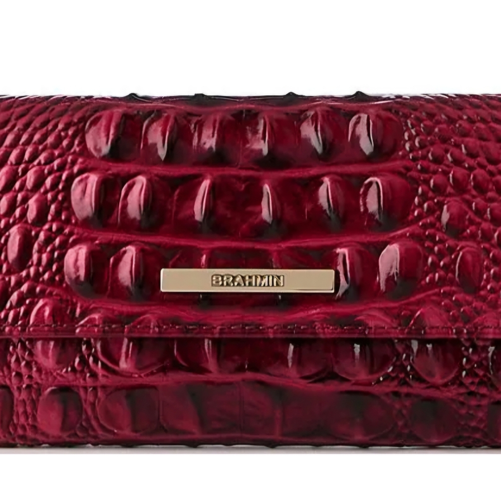 Brahmin Red Crocodile Embossed Women's Clutch